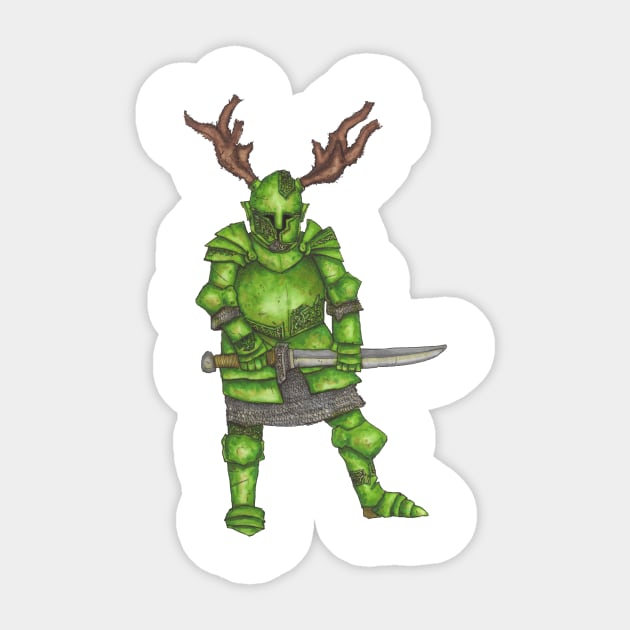 The Green Knight Sticker by Hominid